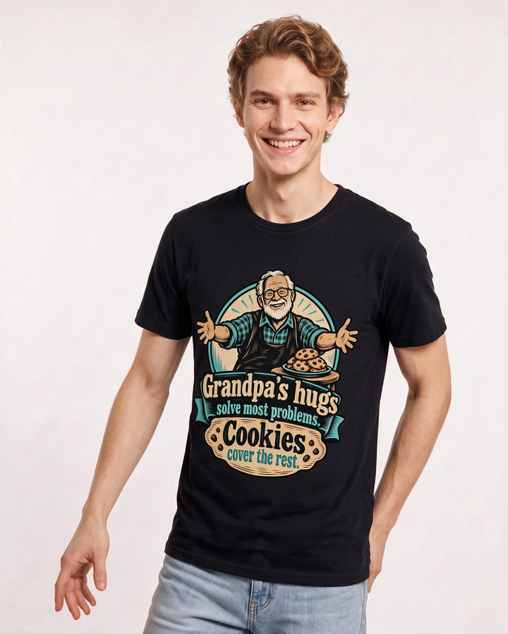 Grandparent Black T-Shirt for Men – Everyday Expression Graphic Tee product image 1
