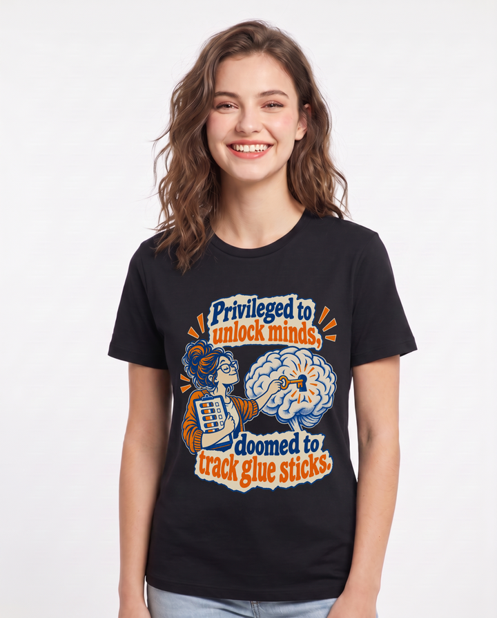 Teacher Black T-Shirt for Women – Everyday Expression Graphic Tee product image 3