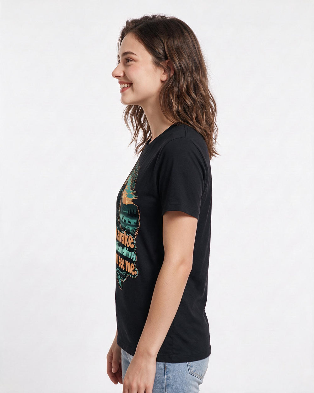 Hunting Black T-Shirt for Women – Everyday Expression Graphic Tee product image 2