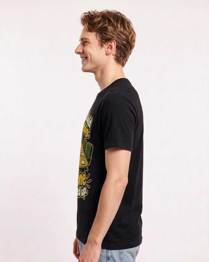 Meme Black T-Shirt for Men – Everyday Expression Graphic Tee product image 2