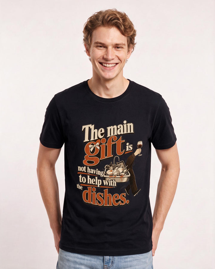 Christmas Black T-Shirt for Men – Holiday Theme Graphic Tee product image 1