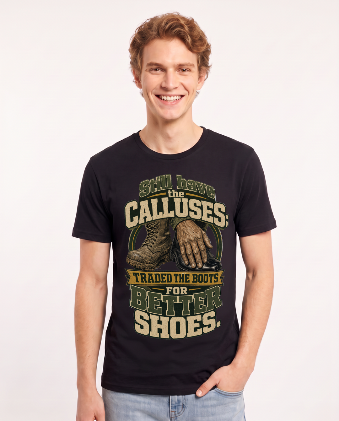 Veteran Black T-Shirt for Men – Everyday Expression Graphic Tee product image 3