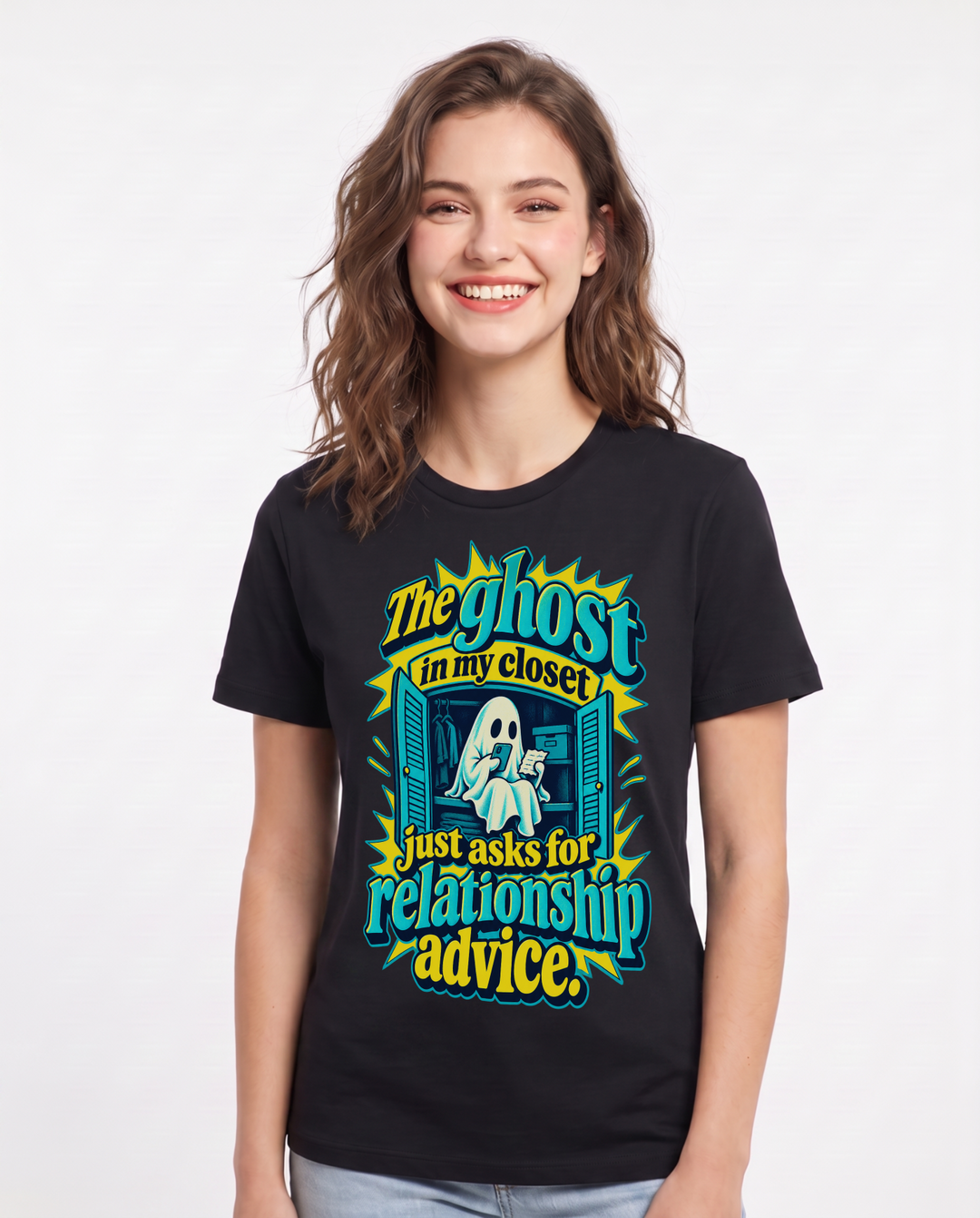 Halloween Black T-Shirt for Women – Halloween Theme Graphic Tee product image 3