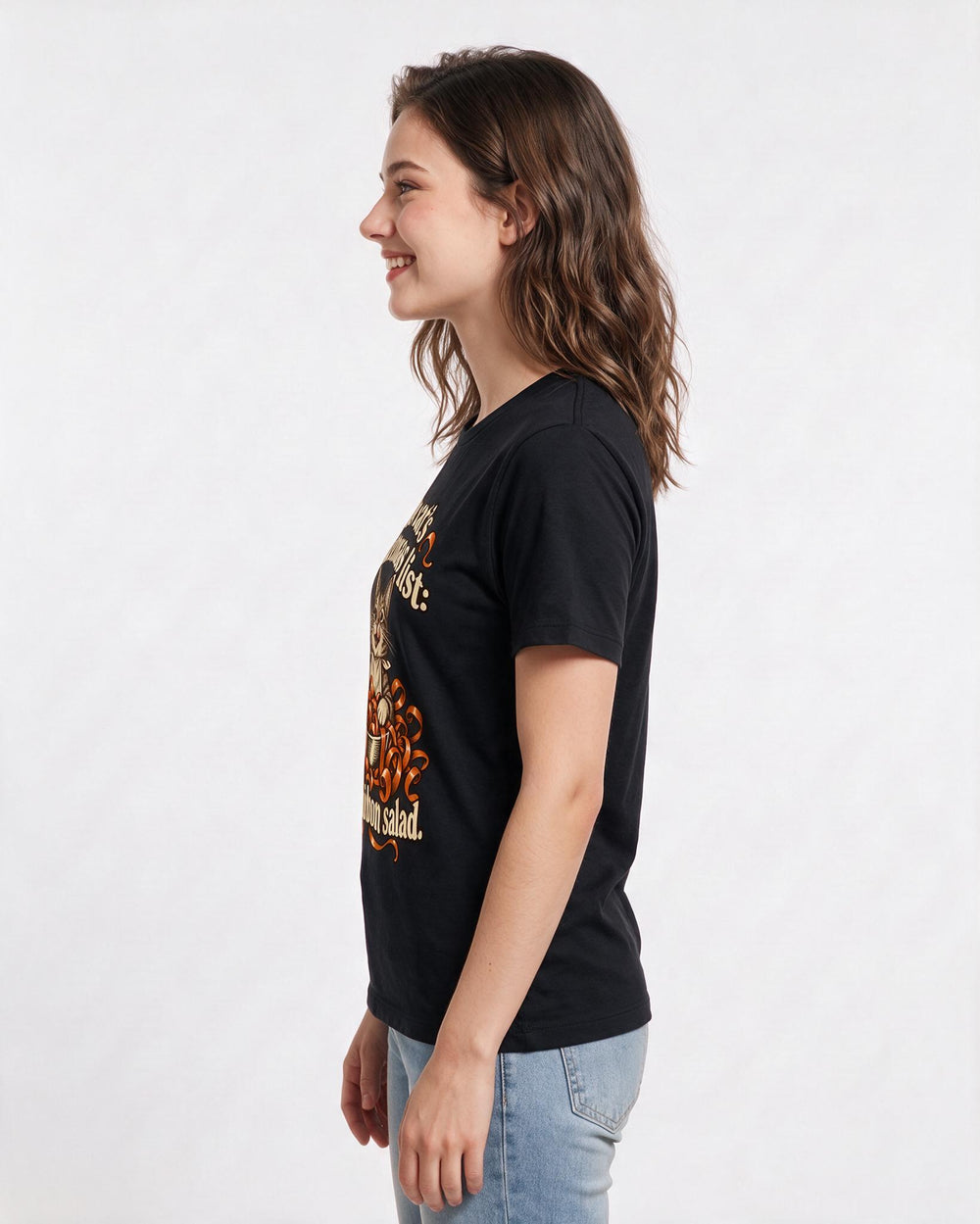 Christmas Black T-Shirt for Women – Holiday Theme Graphic Tee product image 2