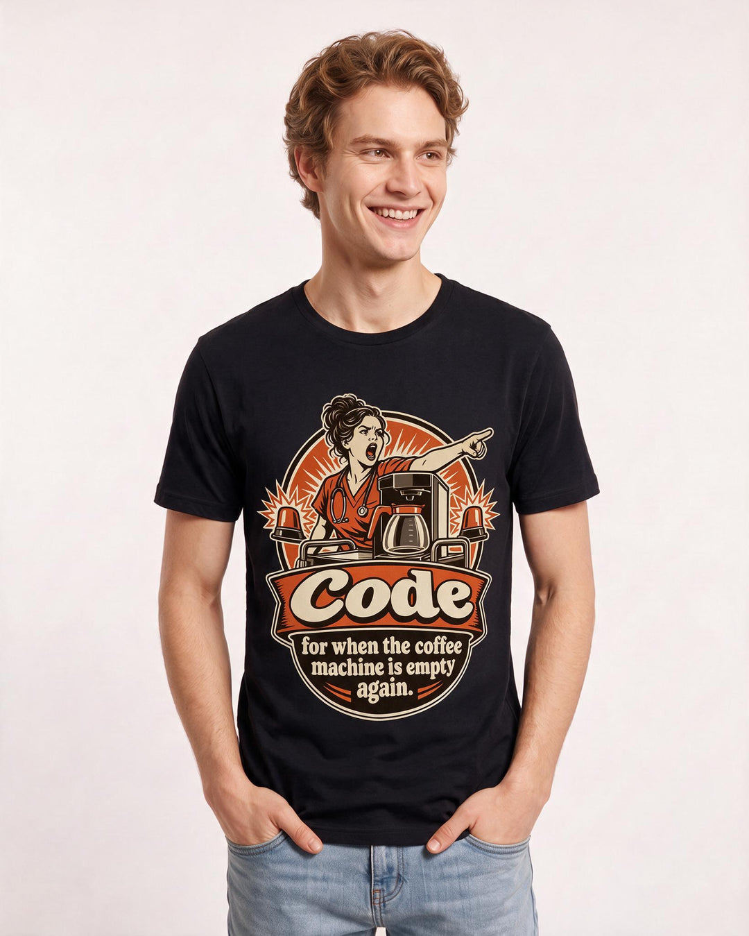 Nurse Black T-Shirt for Men – Nursing Life Graphic Tee product image 1