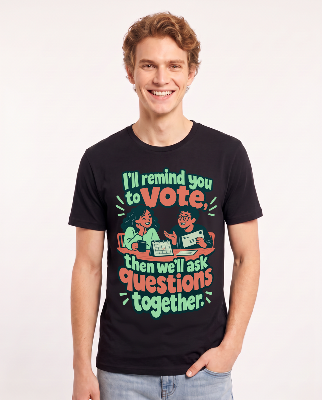 Political Statement Black T-Shirt for Men – Everyday Expression Graphic Tee product image 3