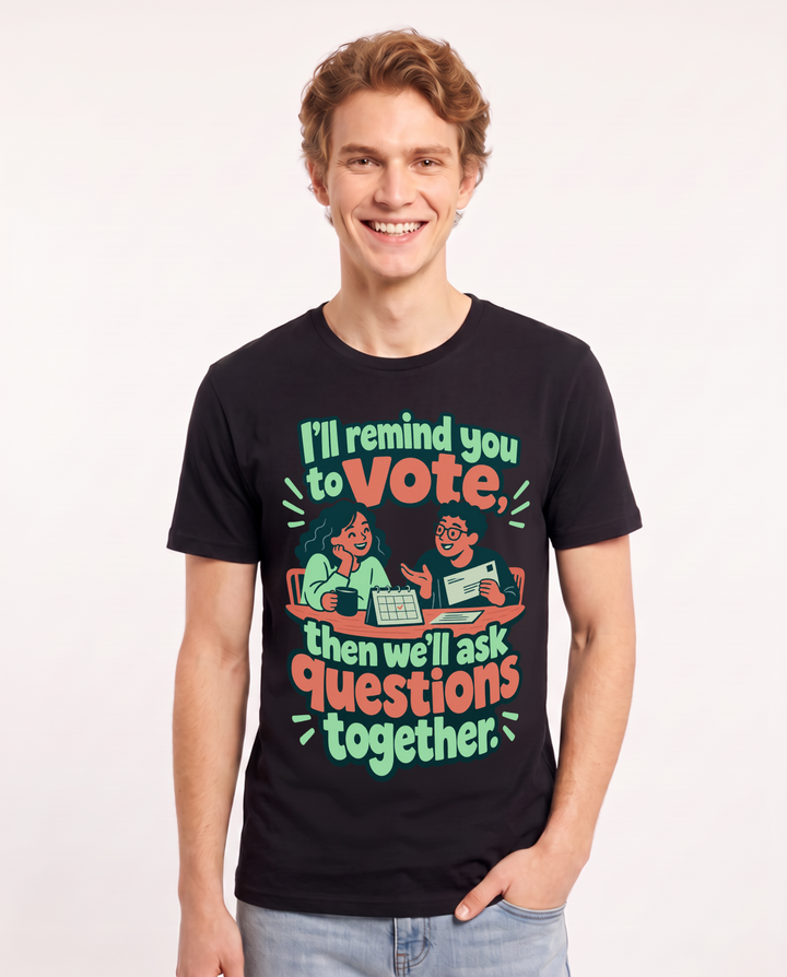 Political Statement Black T-Shirt for Men – Everyday Expression Graphic Tee product image 3