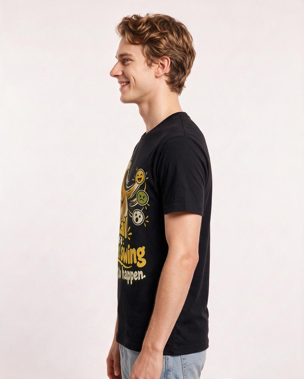 Cat Lover Black T-Shirt for Men – Everyday Expression Graphic Tee product image 2