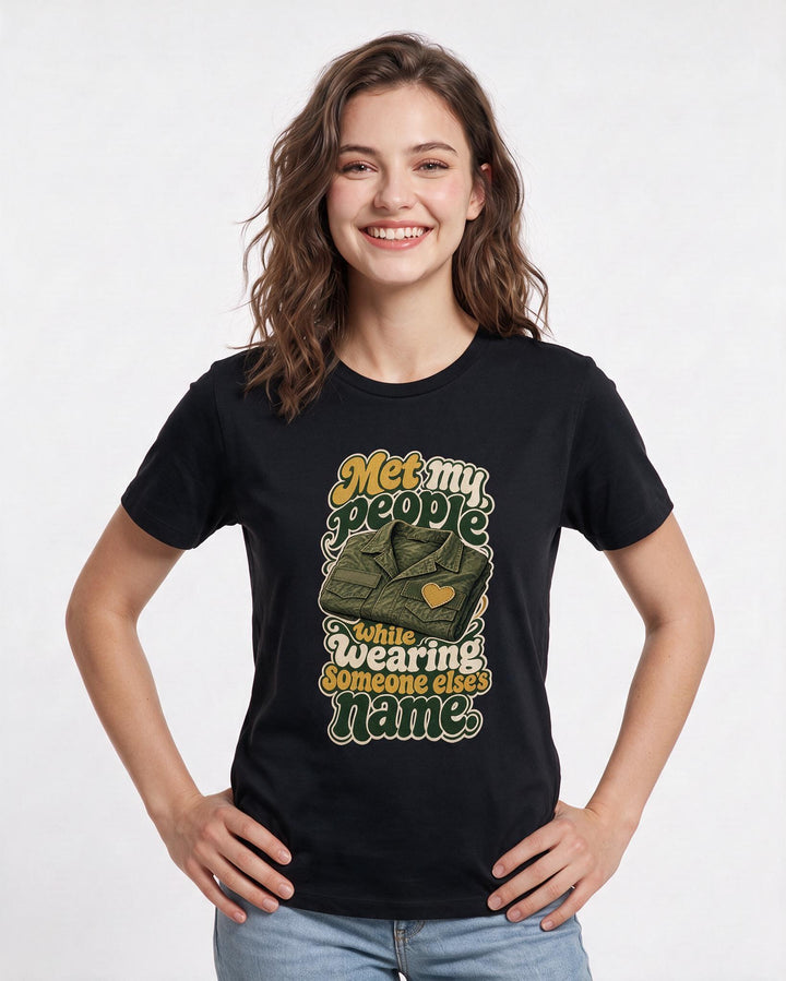 Veteran Black T-Shirt for Women – Everyday Expression Graphic Tee product image 3