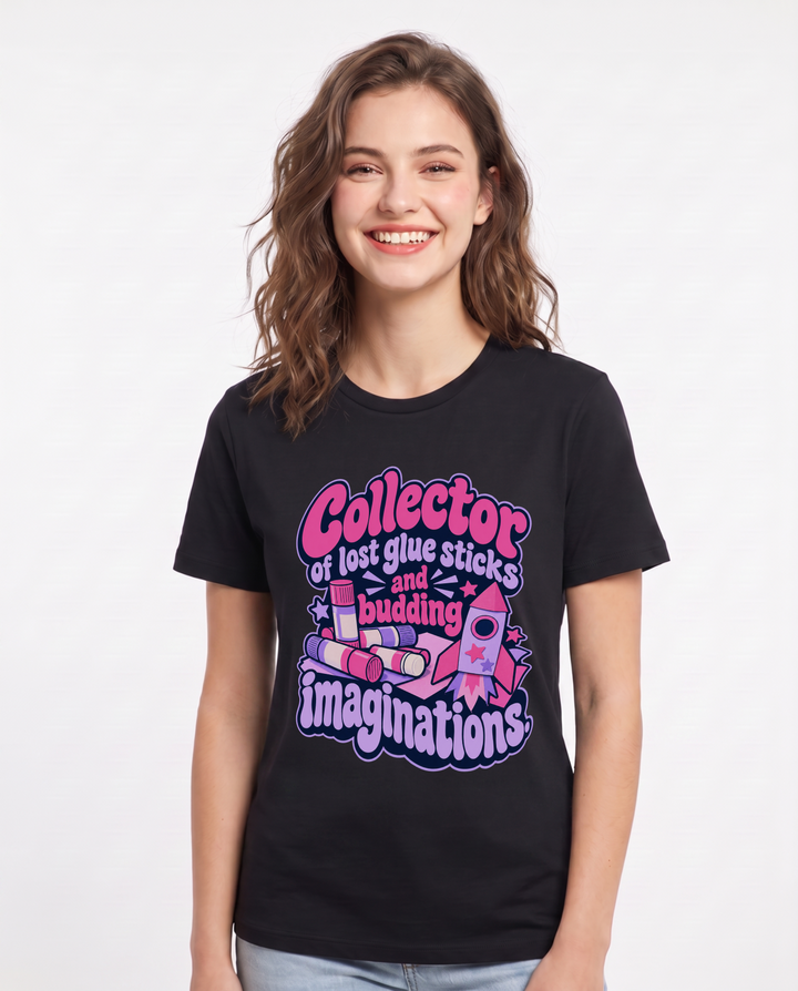 Teacher Black T-Shirt for Women – Everyday Expression Graphic Tee product image 3