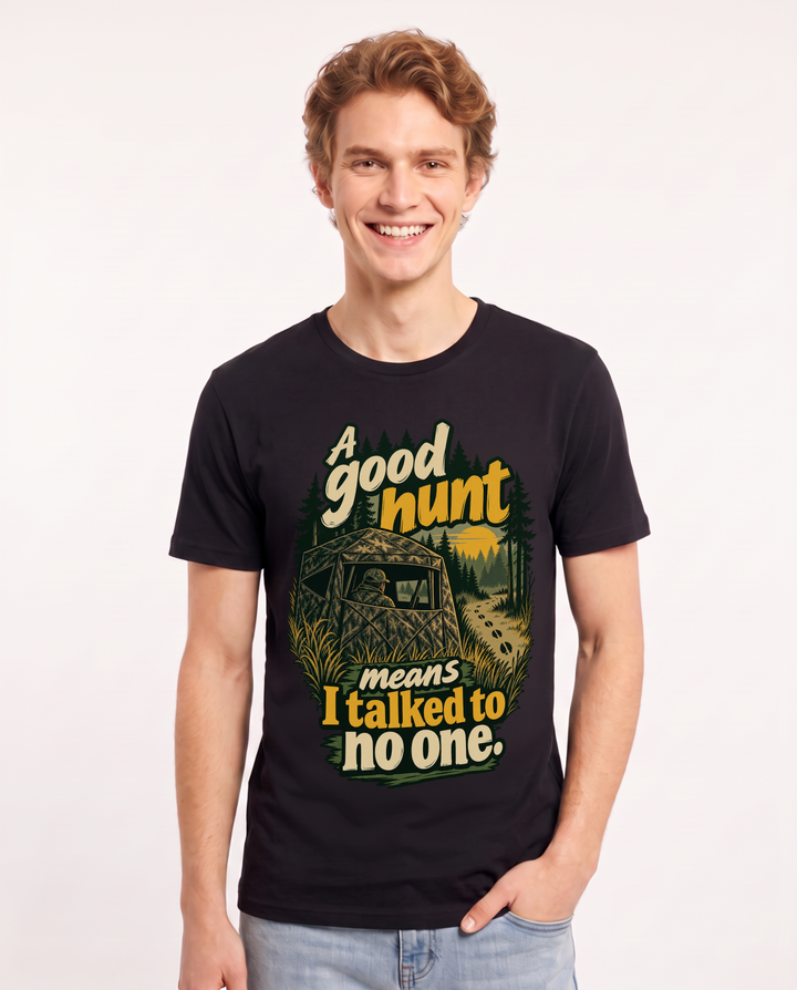 Hunting Black T-Shirt for Men – Everyday Expression Graphic Tee product image 3