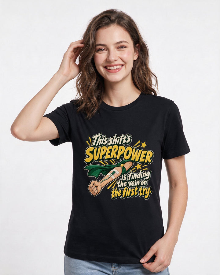 Nurse Black T-Shirt for Women – Nursing Life Graphic Tee product image 1
