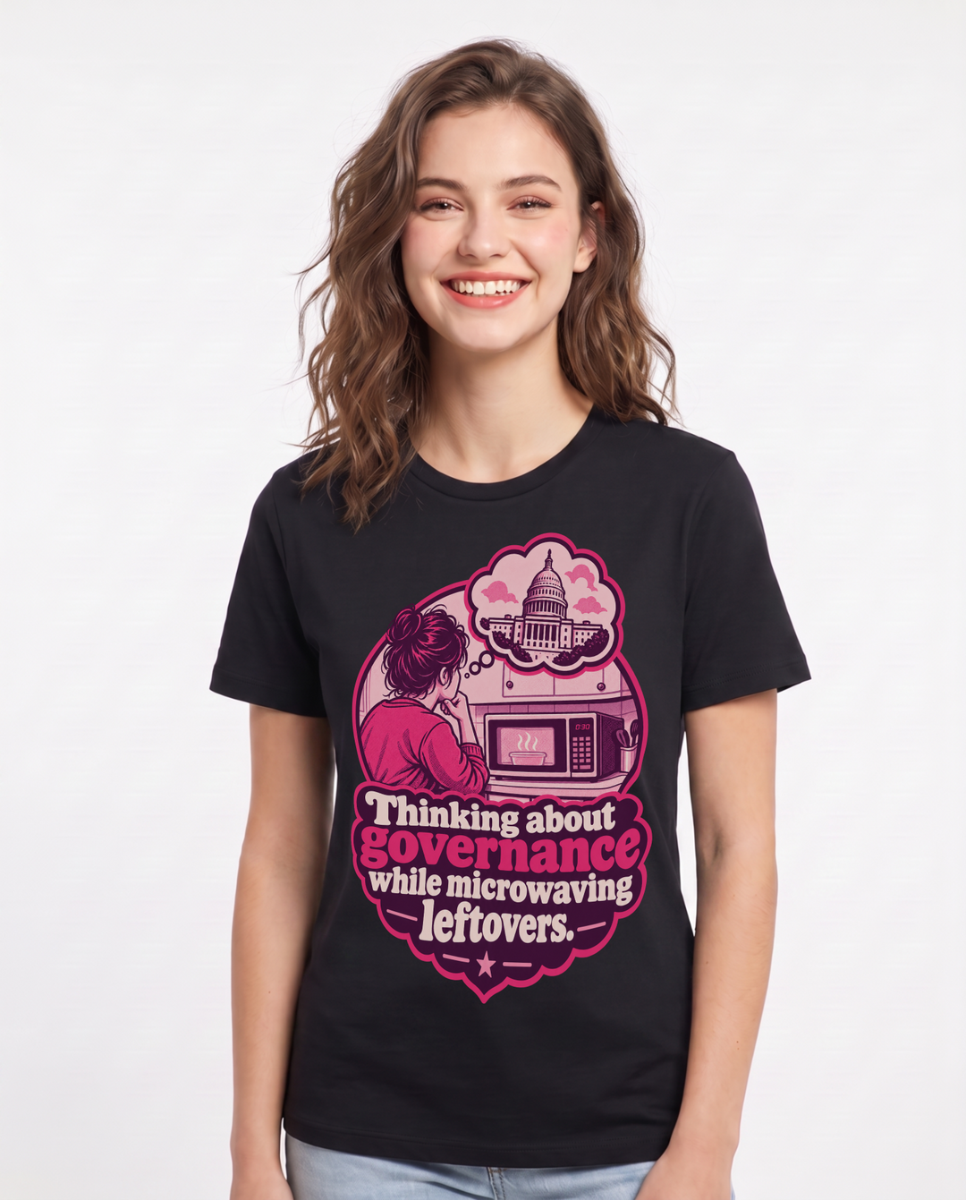 Political Statement Black T-Shirt for Women – Everyday Expression Graphic Tee product image 3