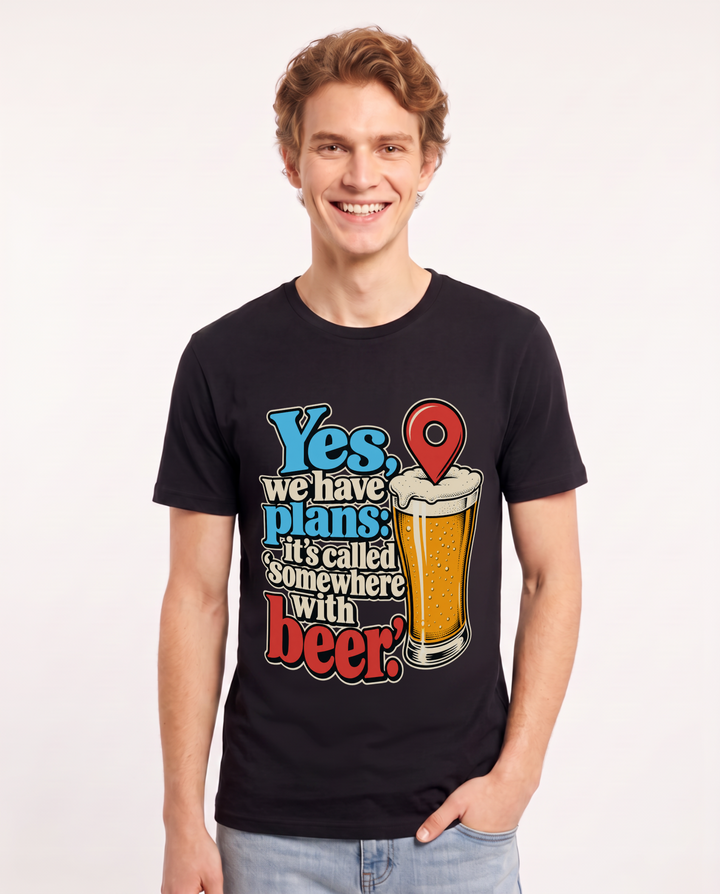 Beer Black T-Shirt for Men – Everyday Expression Graphic Tee product image 3