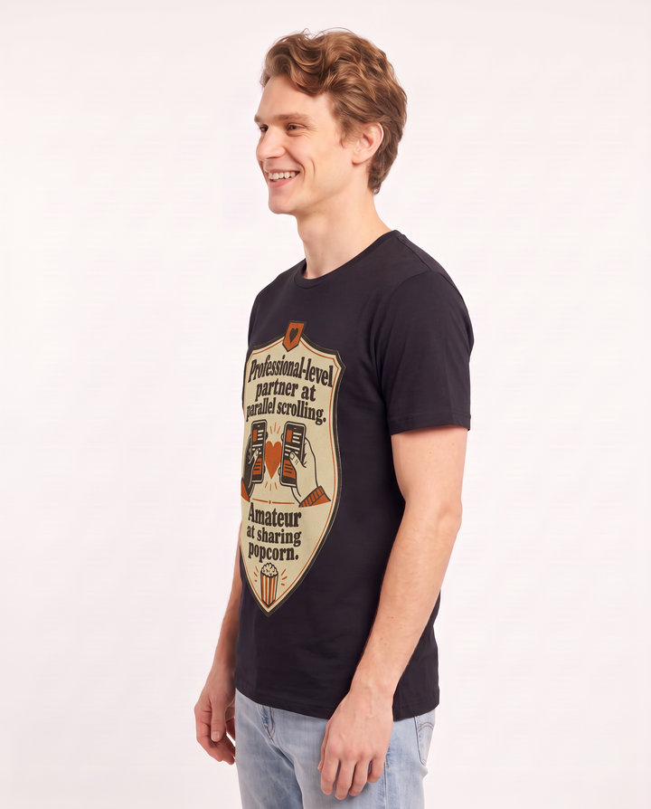 Couples Men's Black T-Shirt - Professional-level partner at parallel product image 2
