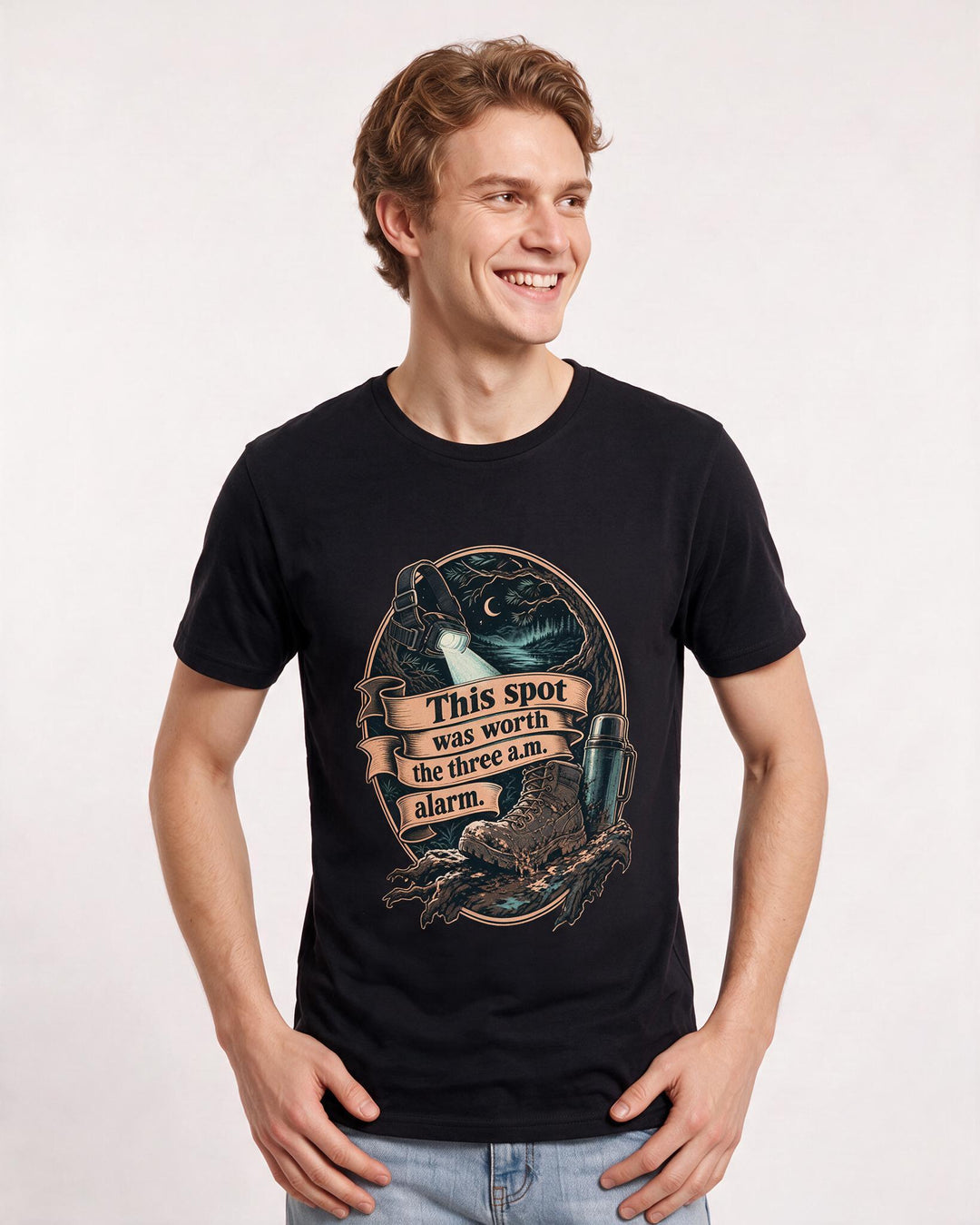 Hunting Black T-Shirt for Men – Everyday Expression Graphic Tee product image 3