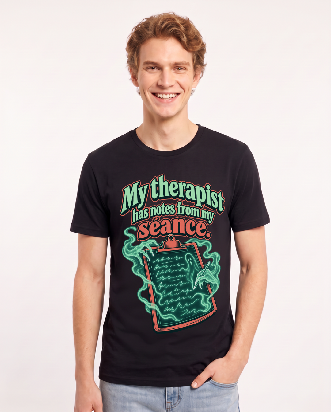 Halloween Black T-Shirt for Men – Halloween Theme Graphic Tee product image 3