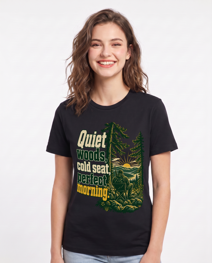 Hunting Black T-Shirt for Women – Everyday Expression Graphic Tee product image 3