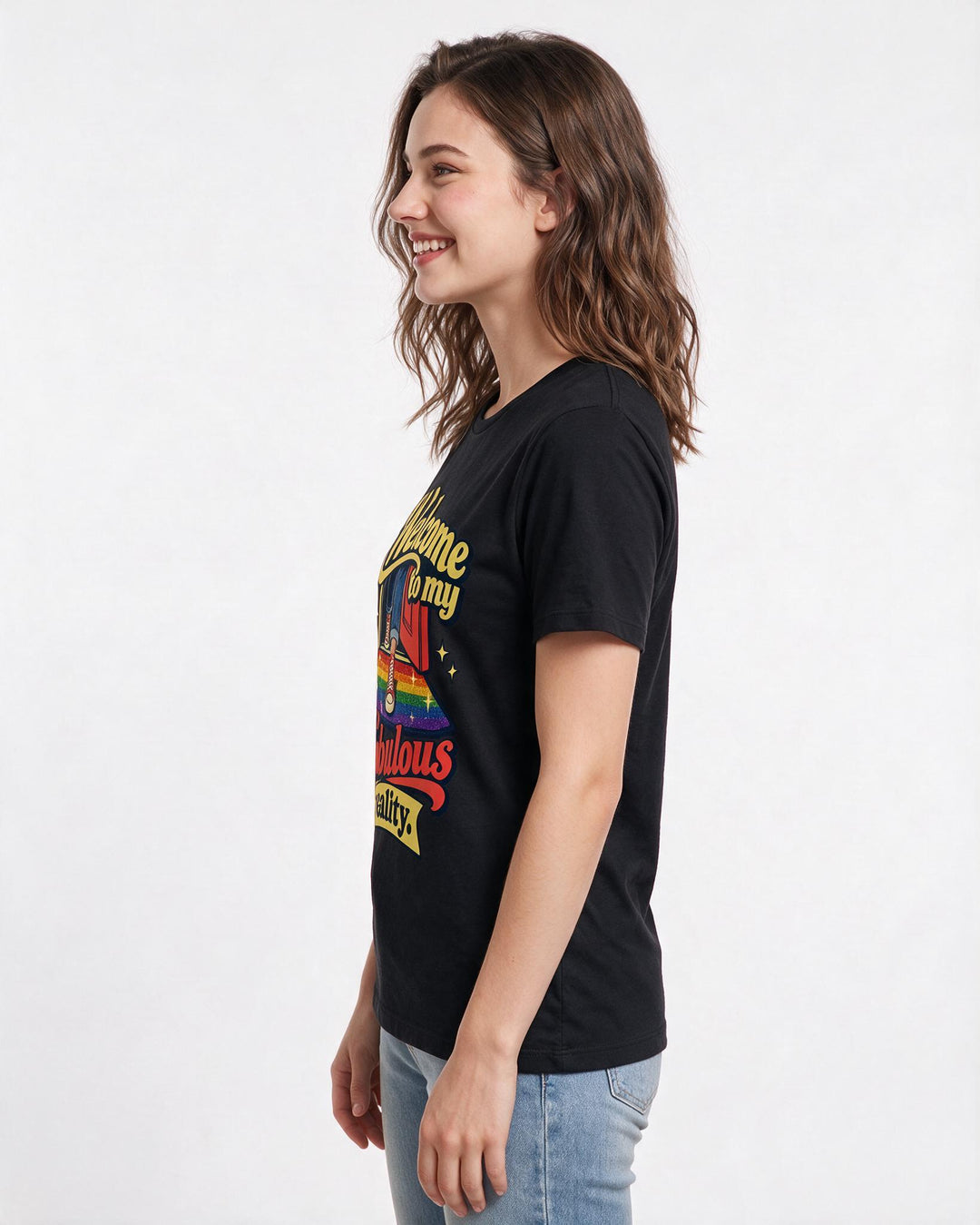 Pride Black T-Shirt for Women – Everyday Expression Graphic Tee product image 2