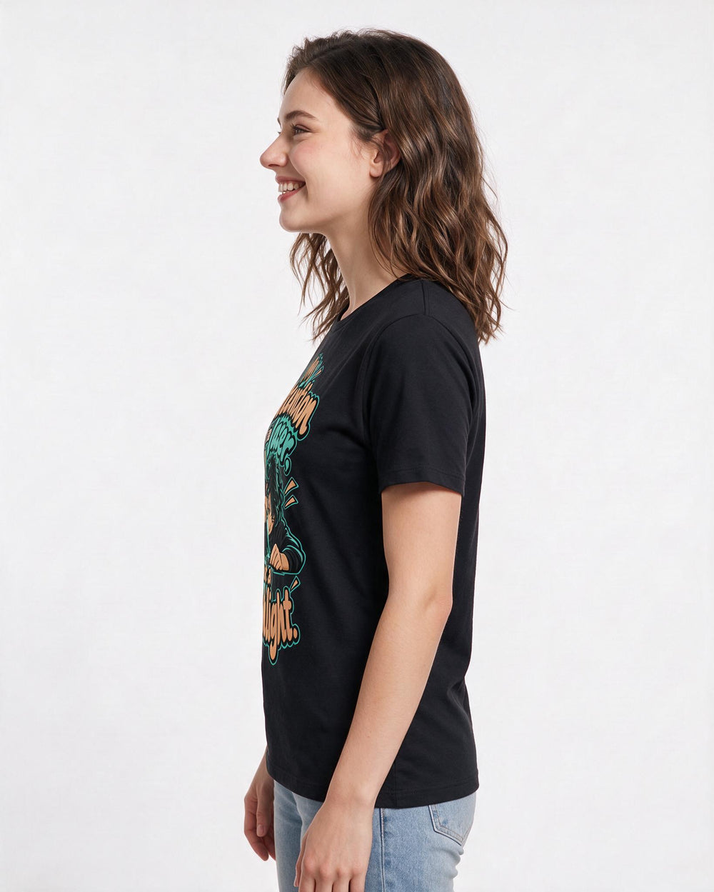 Neurodiversity Black T-Shirt for Women – Everyday Expression Graphic Tee product image 2