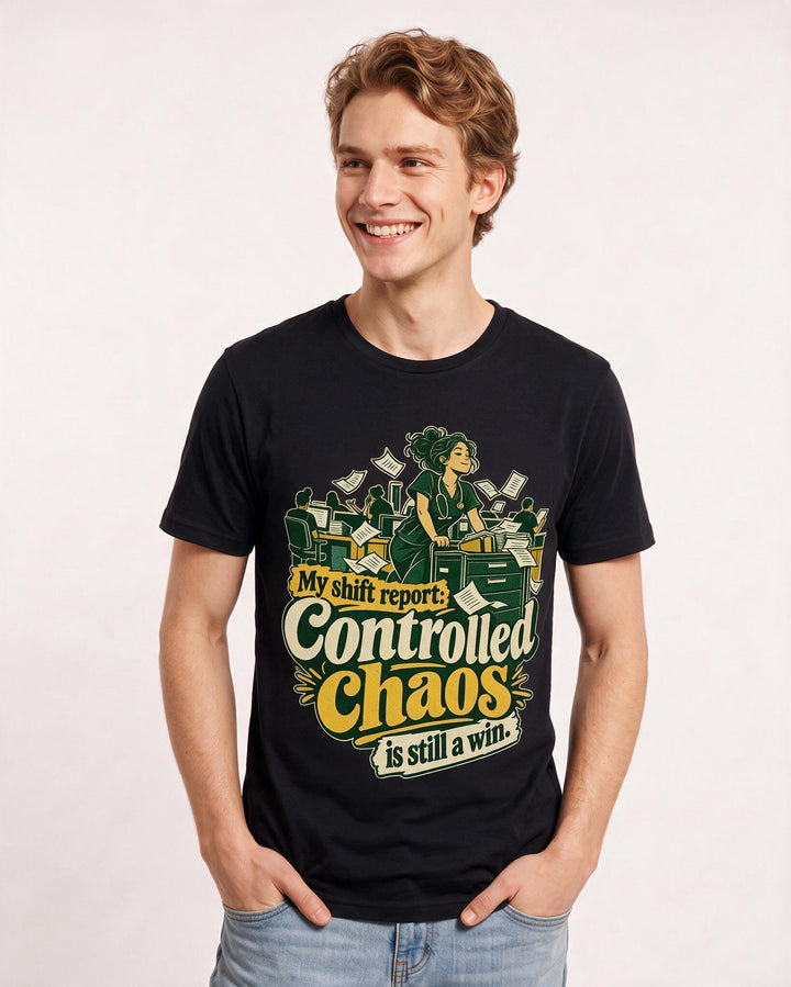 Nurse Black T-Shirt for Men – Nursing Life Graphic Tee product image 1