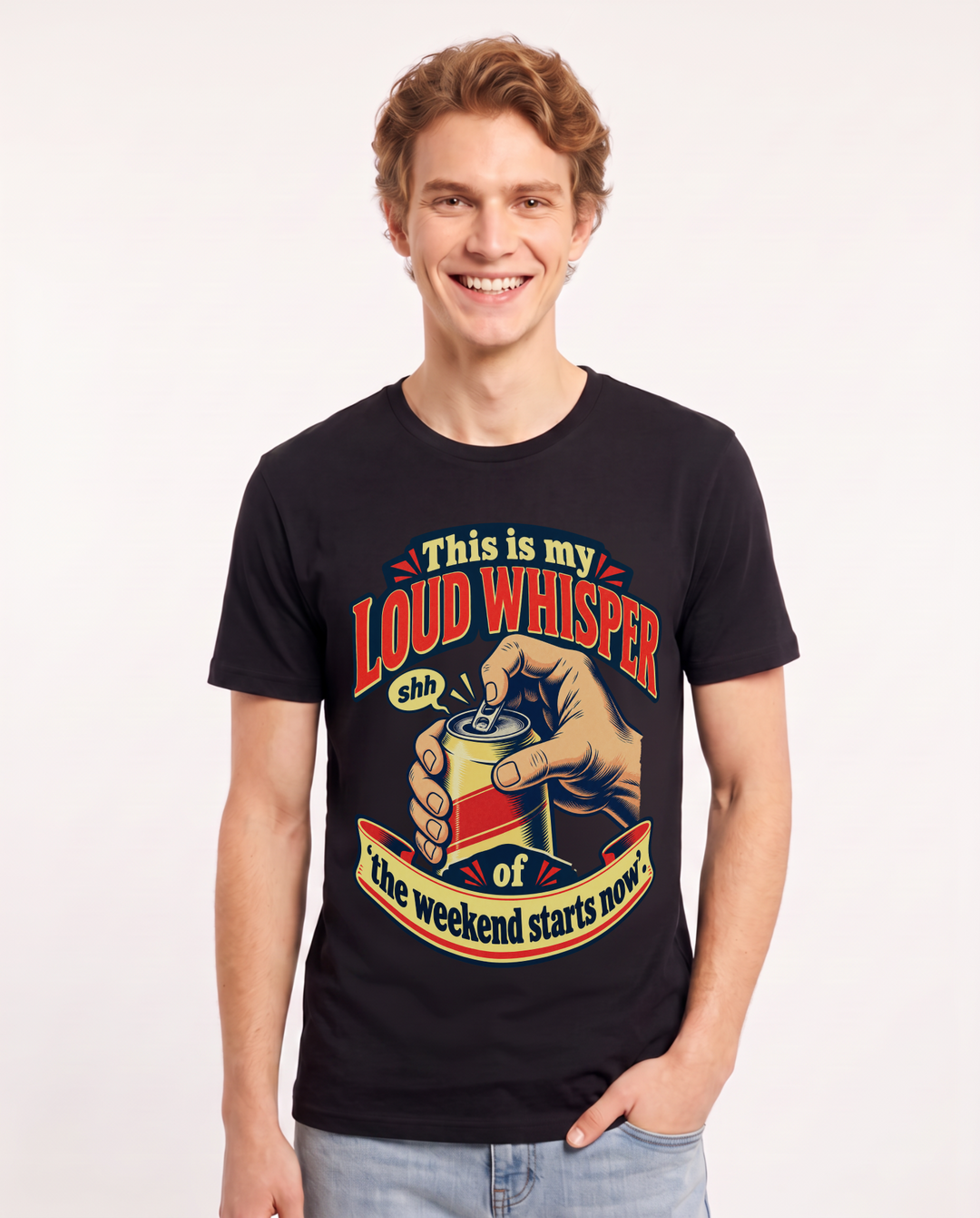 Beer Black T-Shirt for Men – Everyday Expression Graphic Tee product image 3