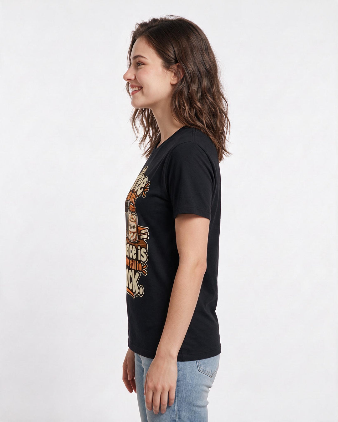 Teacher Black T-Shirt for Women – Everyday Expression Graphic Tee product image 2
