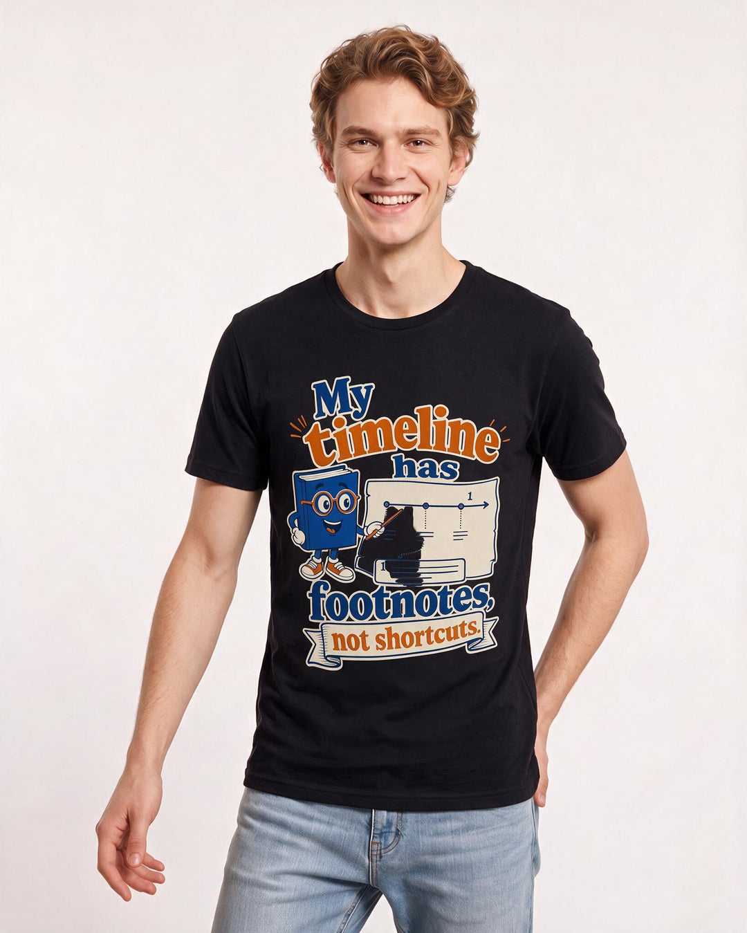 Neurodiversity Black T-Shirt for Men – Everyday Expression Graphic Tee product image 1