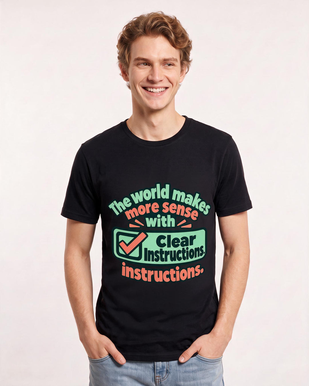 Neurodiversity Black T-Shirt for Men – Everyday Expression Graphic Tee product image 1