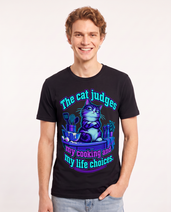 Cat Lover Black T-Shirt for Men – Everyday Expression Graphic Tee product image 3