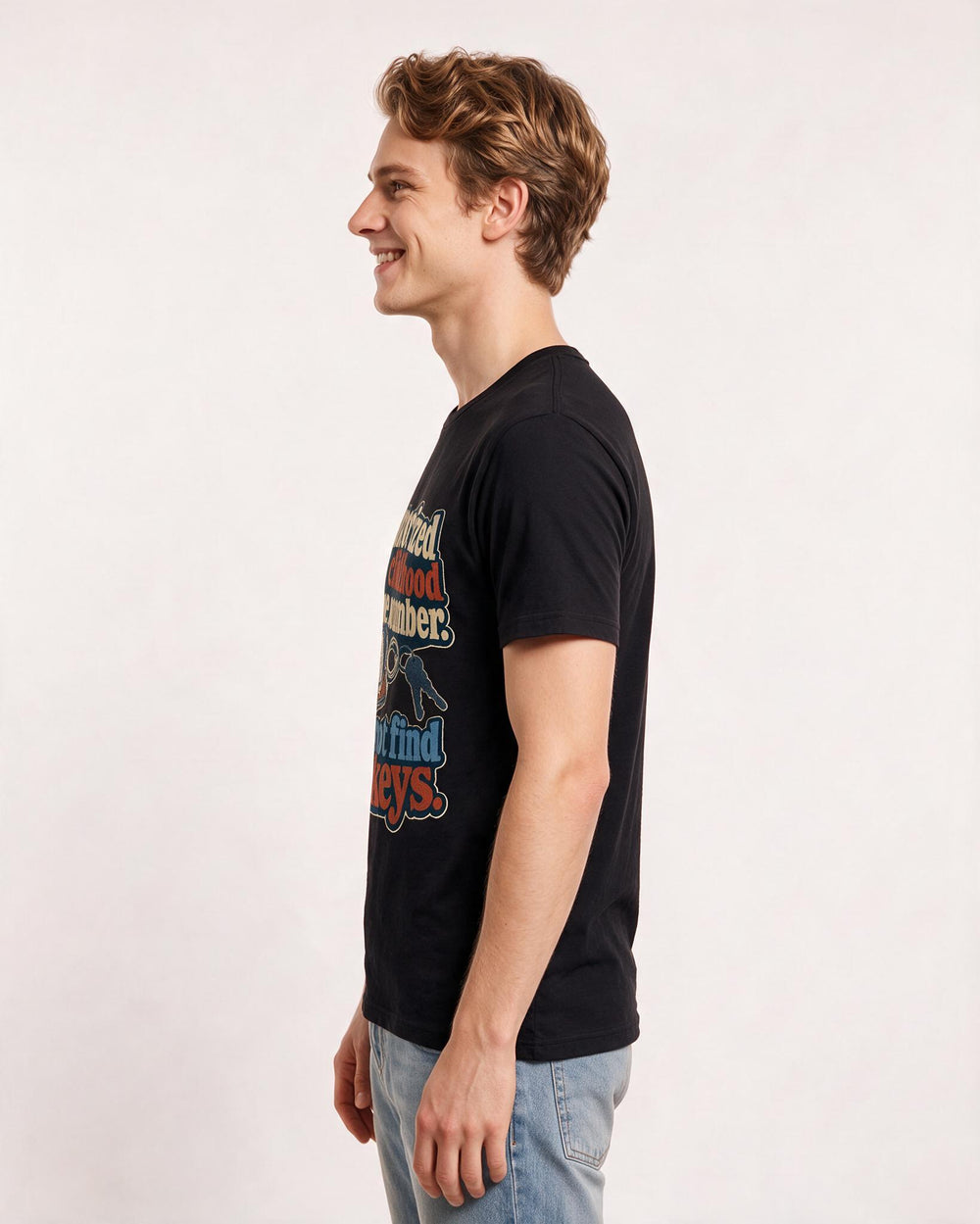 Meme Black T-Shirt for Men – Everyday Expression Graphic Tee product image 2