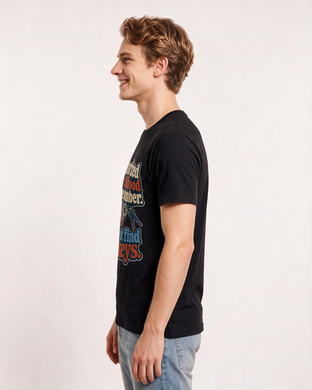 Meme Black T-Shirt for Men – Everyday Expression Graphic Tee product image 2