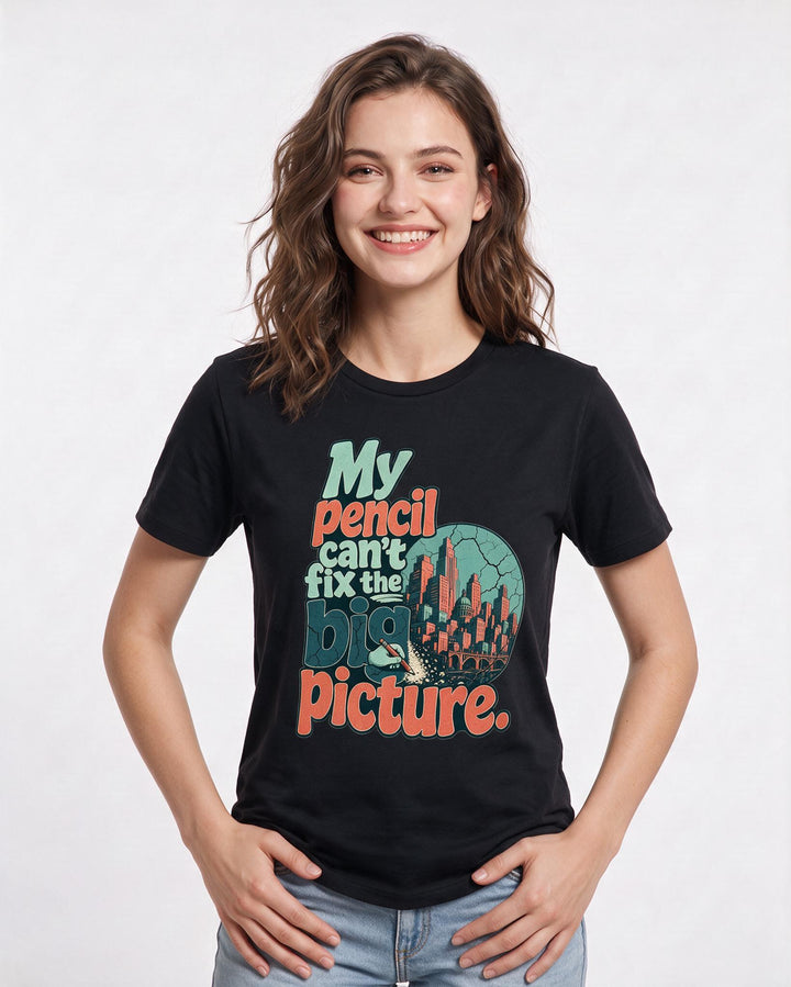 Political Statement Black T-Shirt for Women – Everyday Expression Graphic Tee product image 1