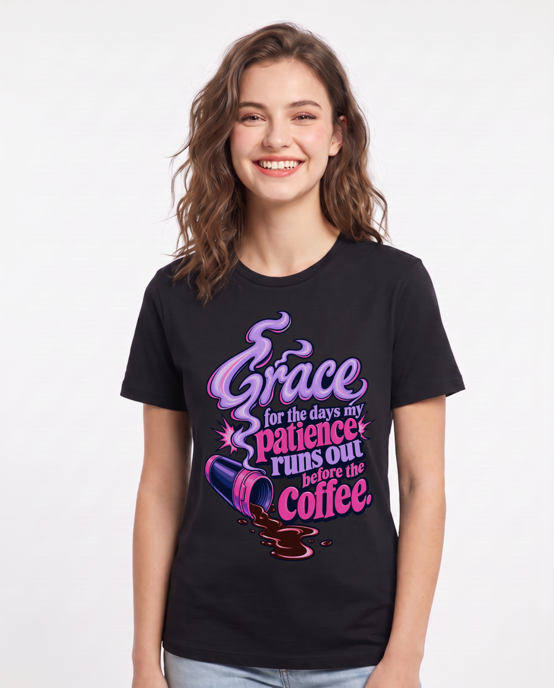 Christian Faith Black T-Shirt for Women – Everyday Expression Graphic Tee product image 3