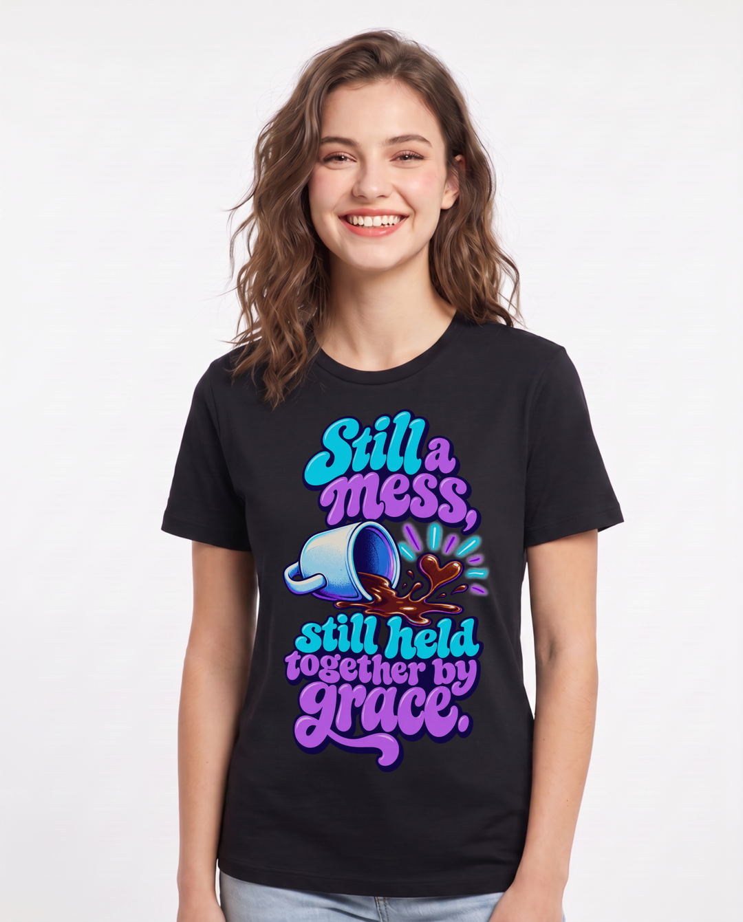 Christian Faith Black T-Shirt for Women – Everyday Expression Graphic Tee product image 3