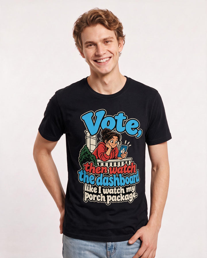 Political Statement Black T-Shirt for Men – Everyday Expression Graphic Tee product image 1