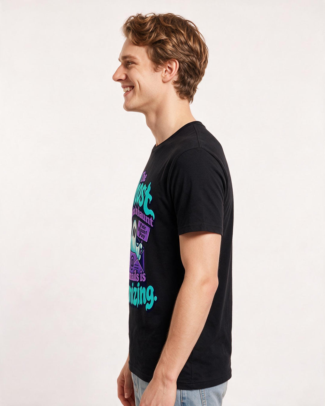 Halloween Black T-Shirt for Men – Halloween Theme Graphic Tee product image 2