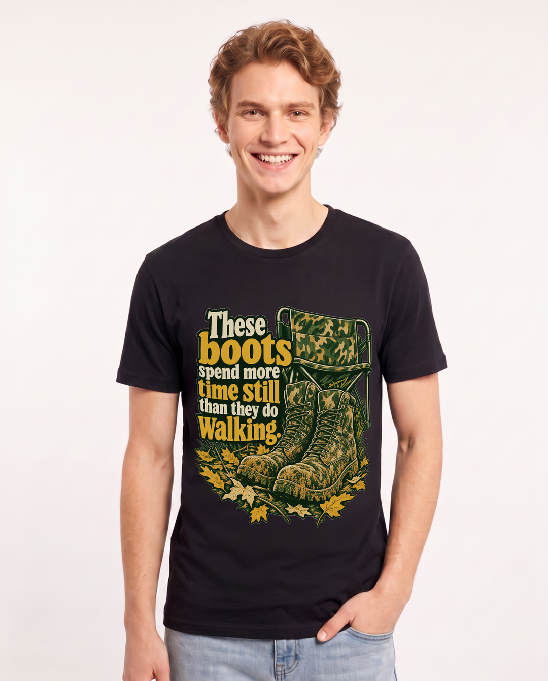 Hunting Black T-Shirt for Men – Everyday Expression Graphic Tee product image 3