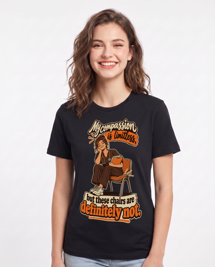 Nurse Black T-Shirt for Women – Nursing Life Graphic Tee product image 3