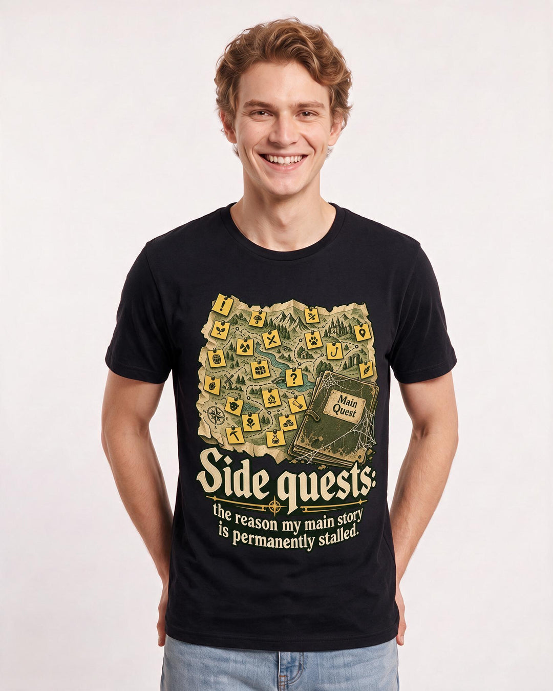 Gaming Black T-Shirt for Men – Game Night Graphic Tee product image 1
