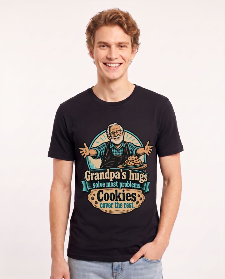 Grandparent Black T-Shirt for Men – Everyday Expression Graphic Tee product image 3