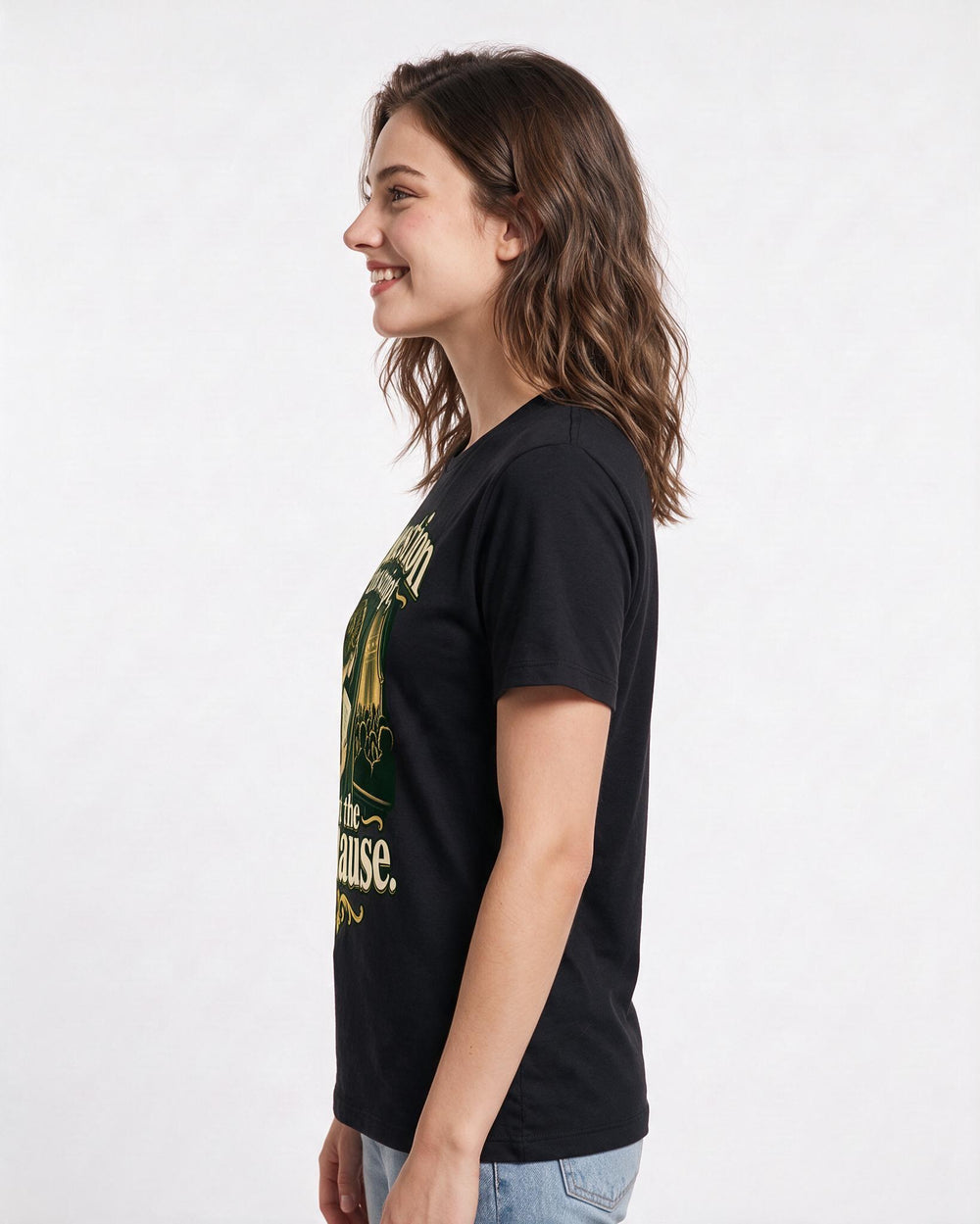Political Statement Black T-Shirt for Women – Everyday Expression Graphic Tee product image 2
