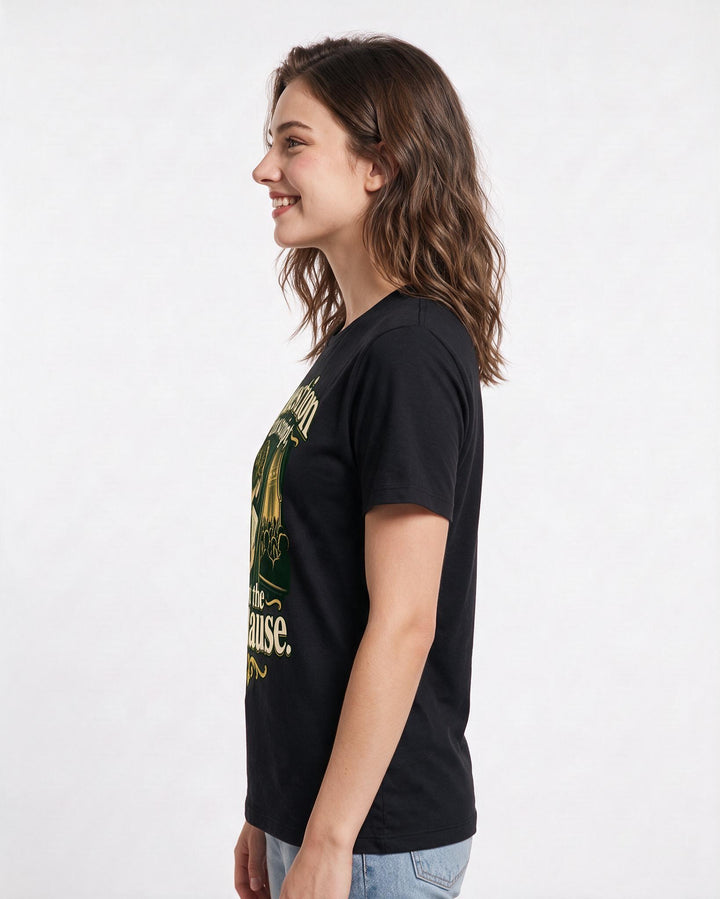 Political Statement Black T-Shirt for Women – Everyday Expression Graphic Tee product image 2