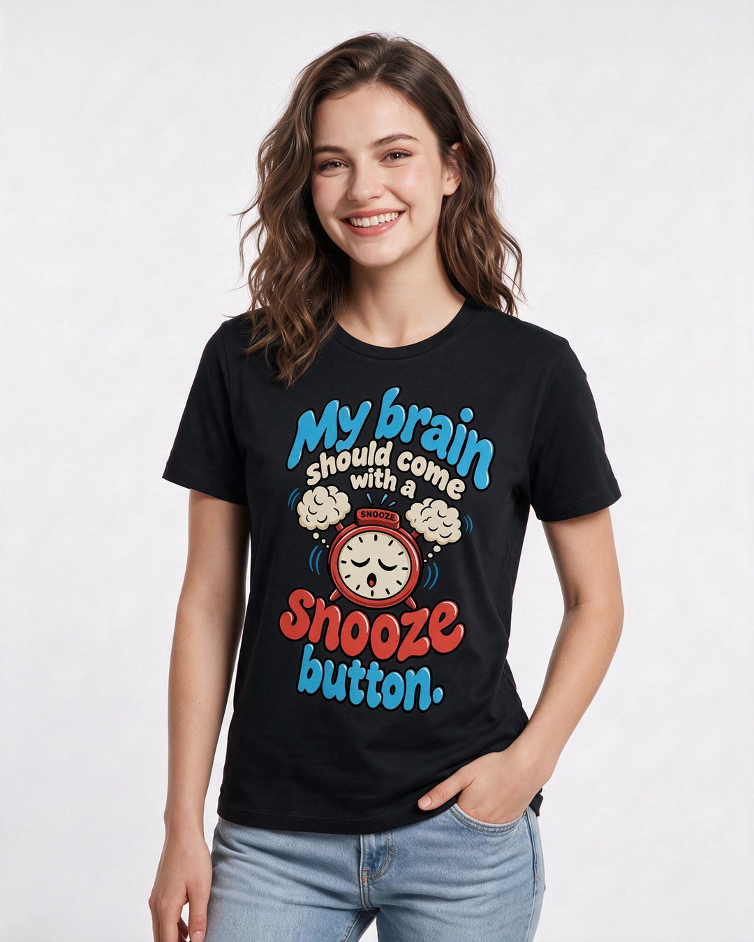 Meme Black T-Shirt for Women – Everyday Expression Graphic Tee product image 1