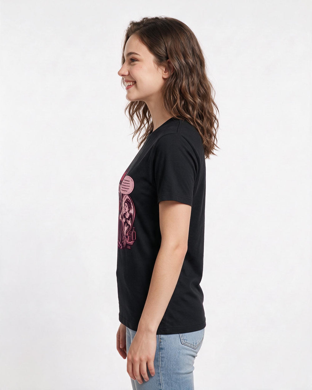 Meme Black T-Shirt for Women – Everyday Expression Graphic Tee product image 2