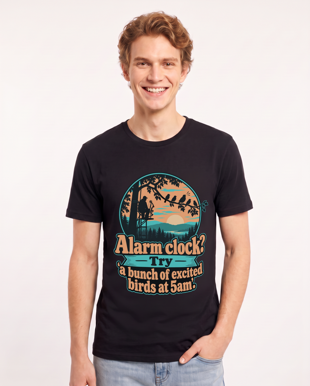 Hunting Black T-Shirt for Men – Everyday Expression Graphic Tee product image 3