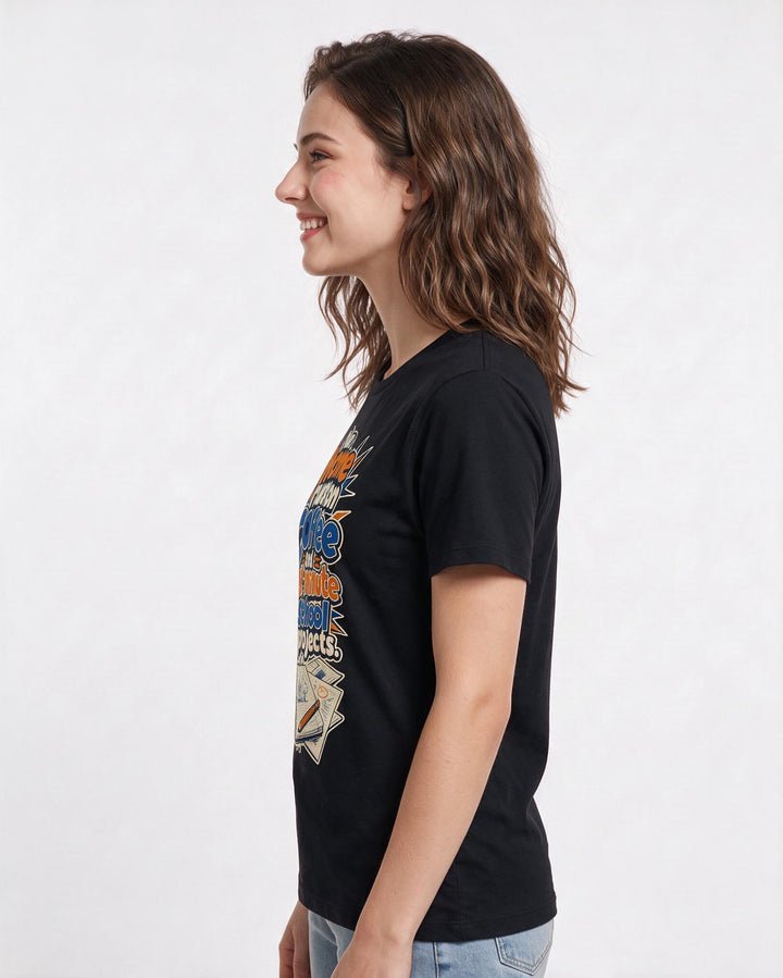 Grandparent Black T-Shirt for Women – Everyday Expression Graphic Tee product image 2