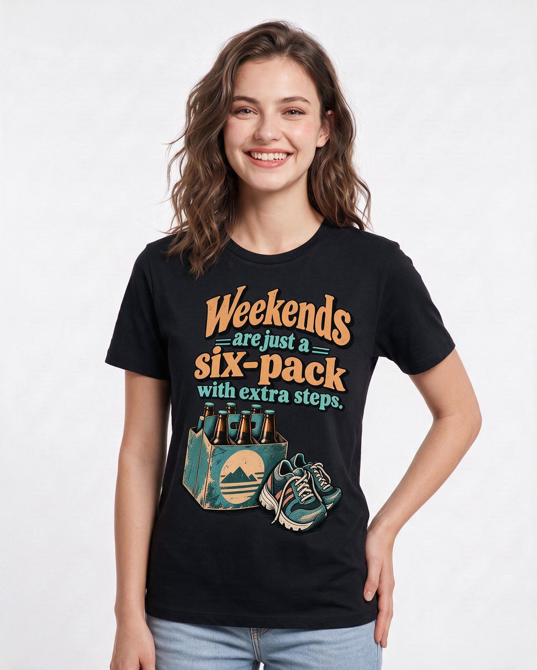 Beer Black T-Shirt for Women – Everyday Expression Graphic Tee product image 1