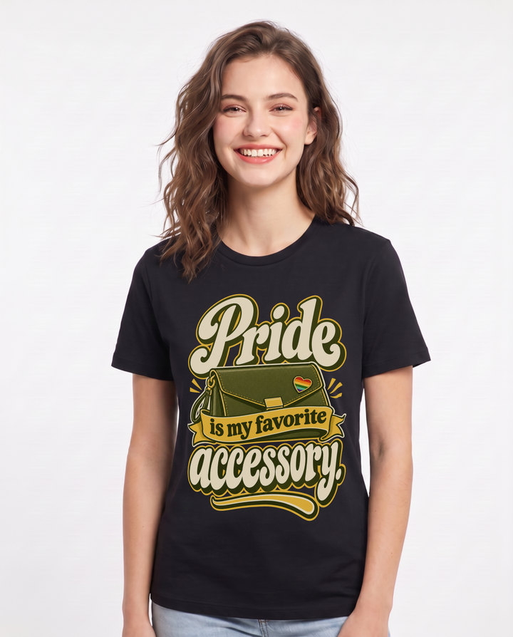 Pride Black T-Shirt for Women – Everyday Expression Graphic Tee product image 3