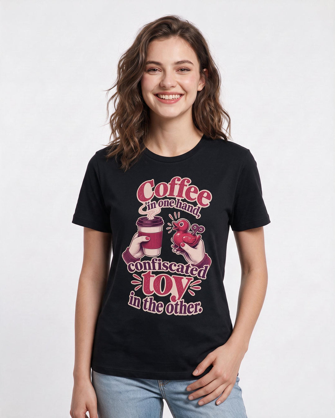 Teacher Black T-Shirt for Women – Everyday Expression Graphic Tee product image 1